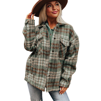 Fuzzy Plaid Shacket