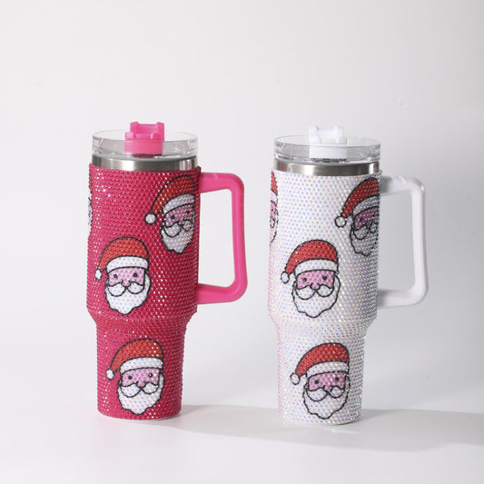 40oz. Rhinestone Christmas Tumbler