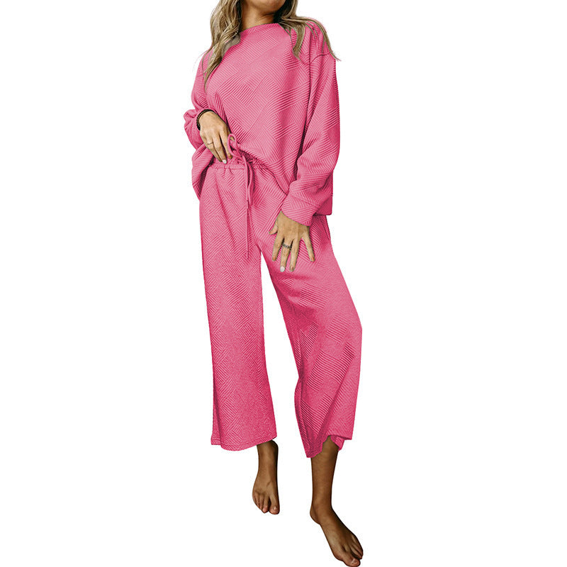 Ultra Loose Textured 2pcs Slouchy Outfit