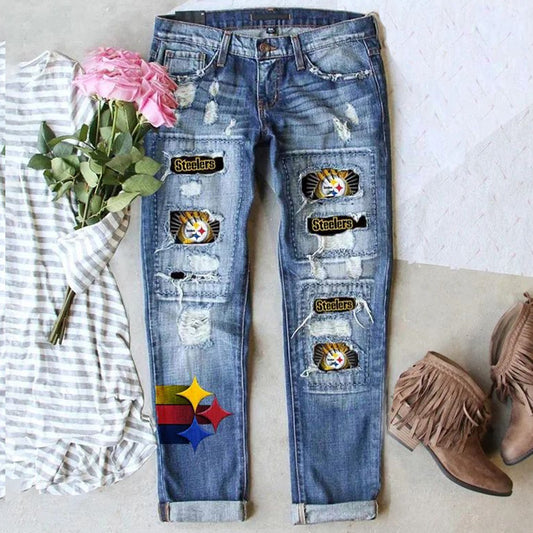 Women NFL football jeans