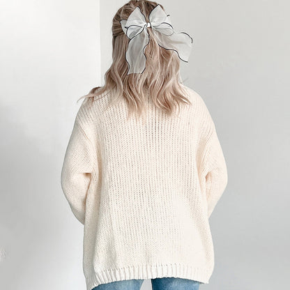 Women Halloween Pumpkin Sweater Cardigan