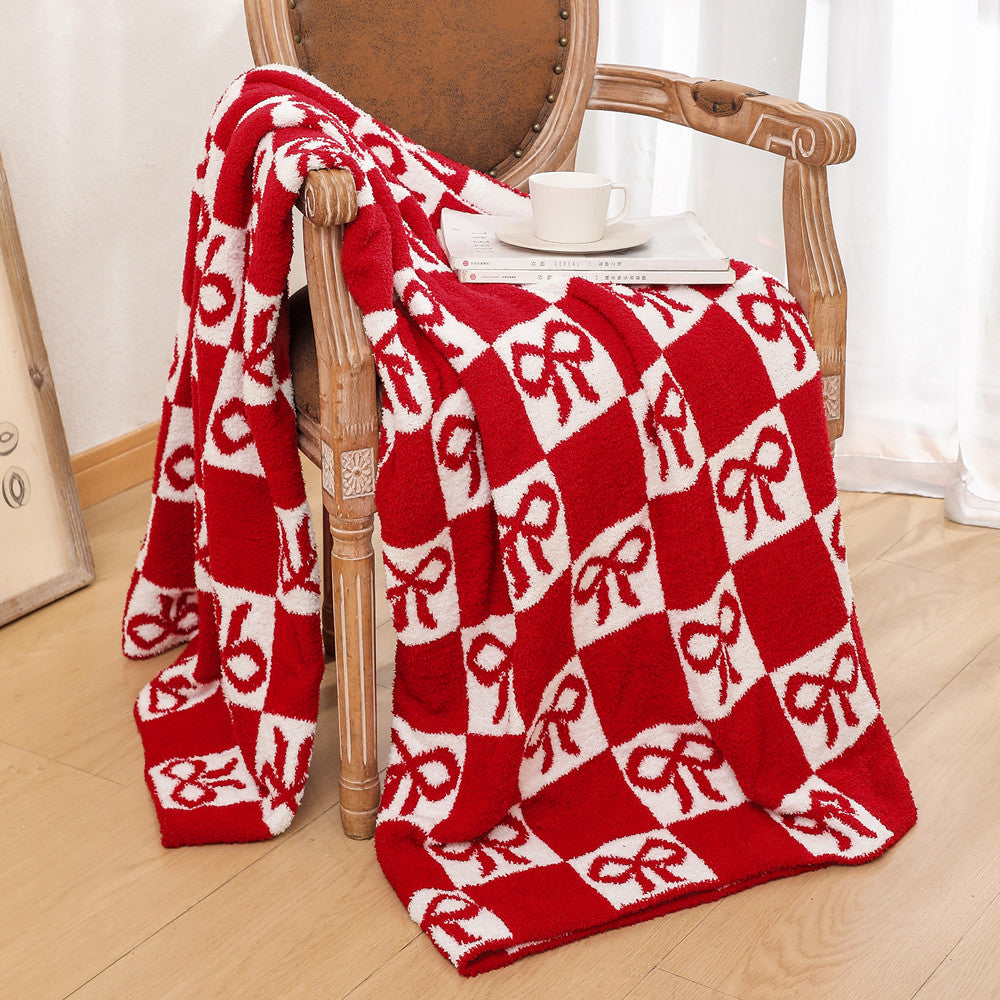 Christmas Bow Gingerbread Blanket