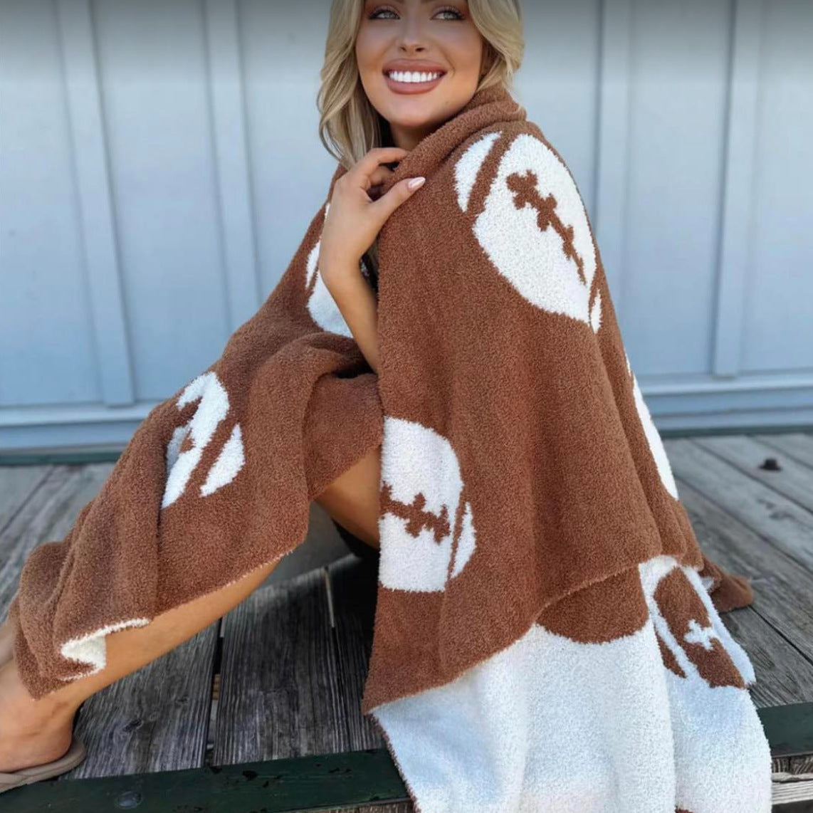 Game Day Football Baseball Blankets