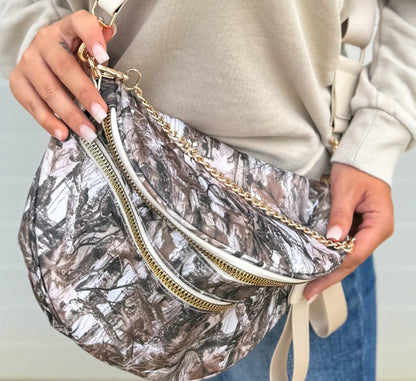 Women Checked Camo Crossbody Bag