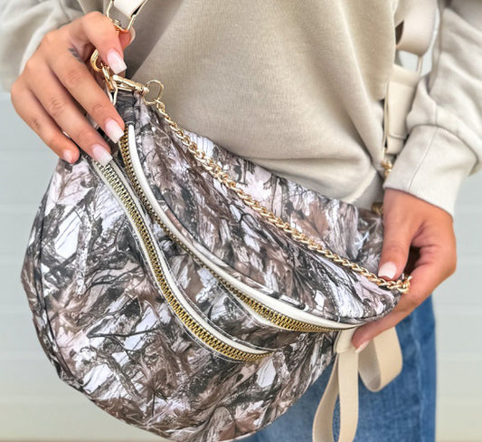 Women Checked Camo Crossbody Bag