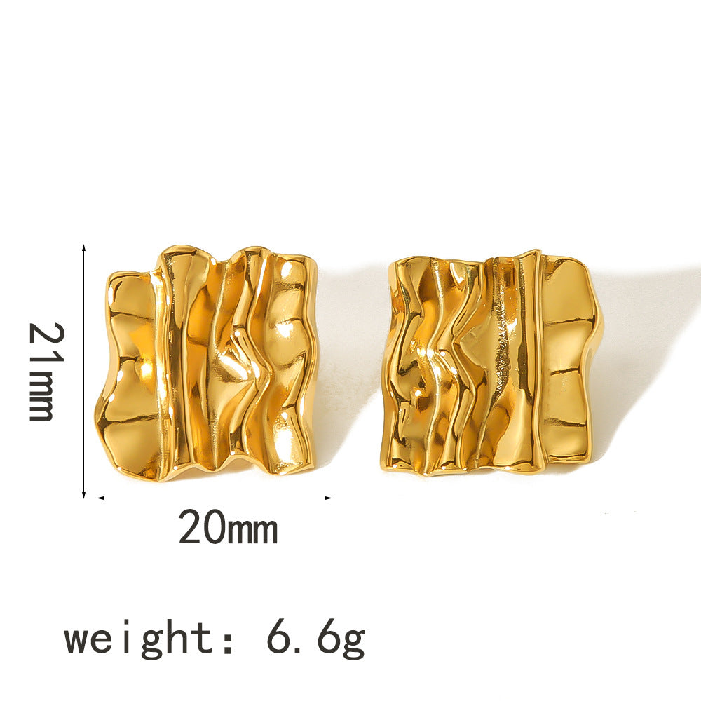 Ruffled Ribbon Earrings