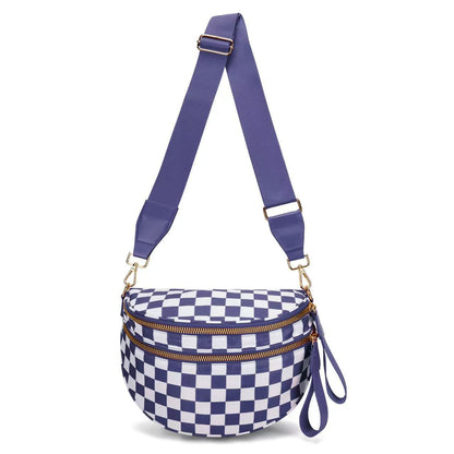 Women Checked Camo Crossbody Bag
