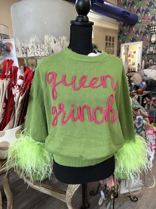 Women Queen Grinch Christmas Sweater