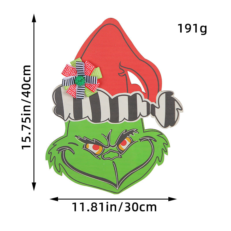 Grinch Christmas Door Hanger