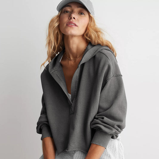 Women Autumn Solid Hoodie