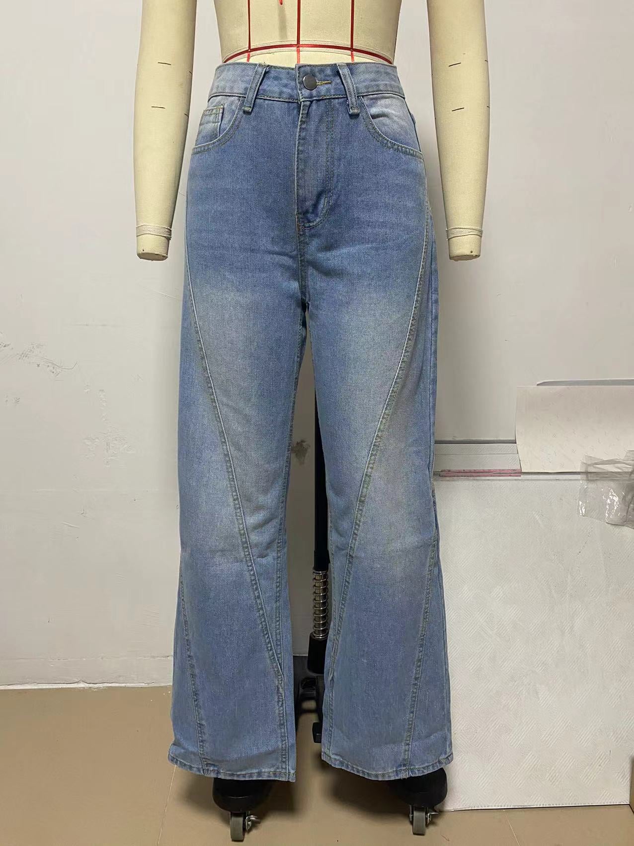 Women Wide Leg Denim Jeans
