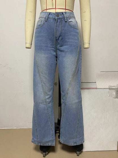 Women Wide Leg Denim Jeans