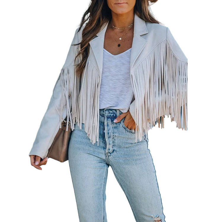 Women Fringe Short Jacket