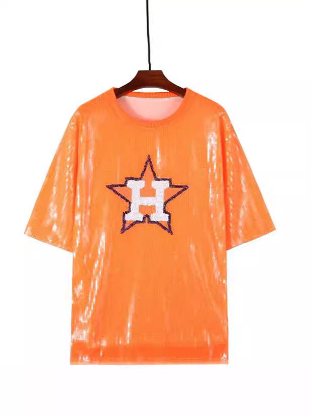 Game Day Football Team Sequin T-shirt