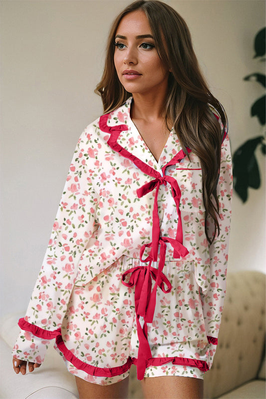 Women Bowknot Pajamas Sets