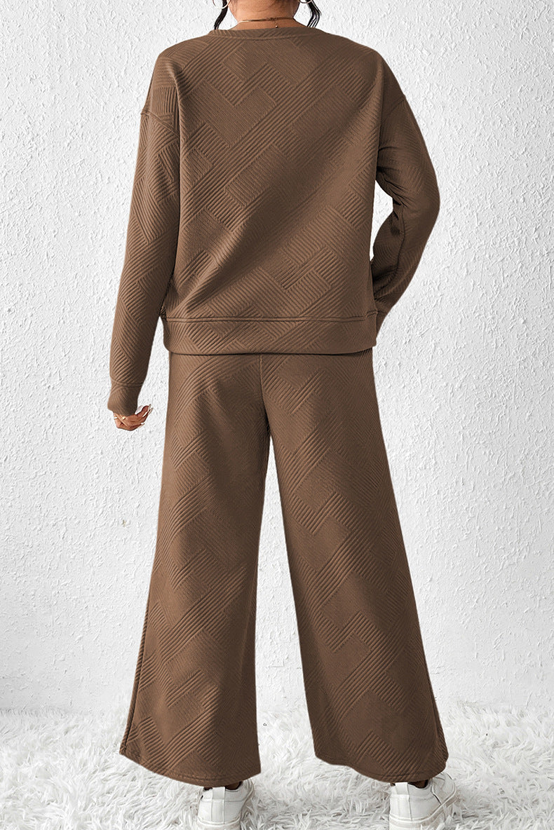 Ultra Loose Textured 2pcs Slouchy Outfit