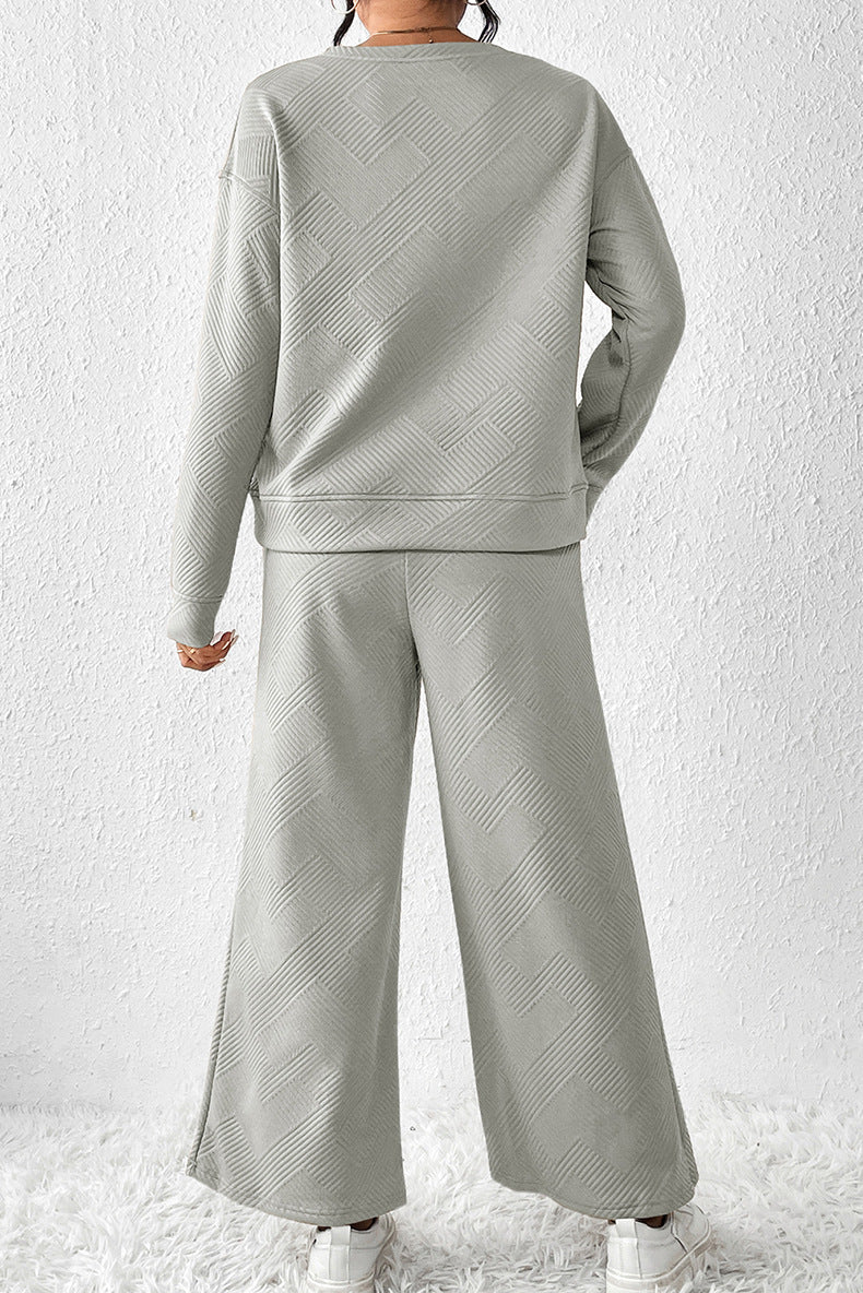 Ultra Loose Textured 2pcs Slouchy Outfit