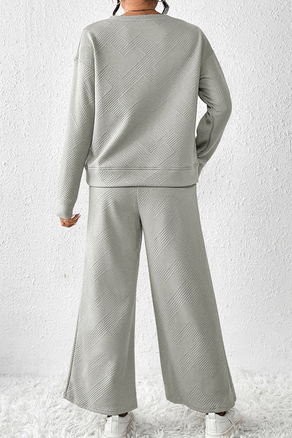 Ultra Loose Textured 2pcs Slouchy Outfit