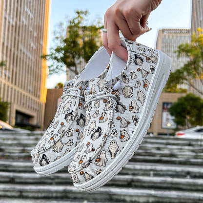 Halloween Ghost Canvas Shoes