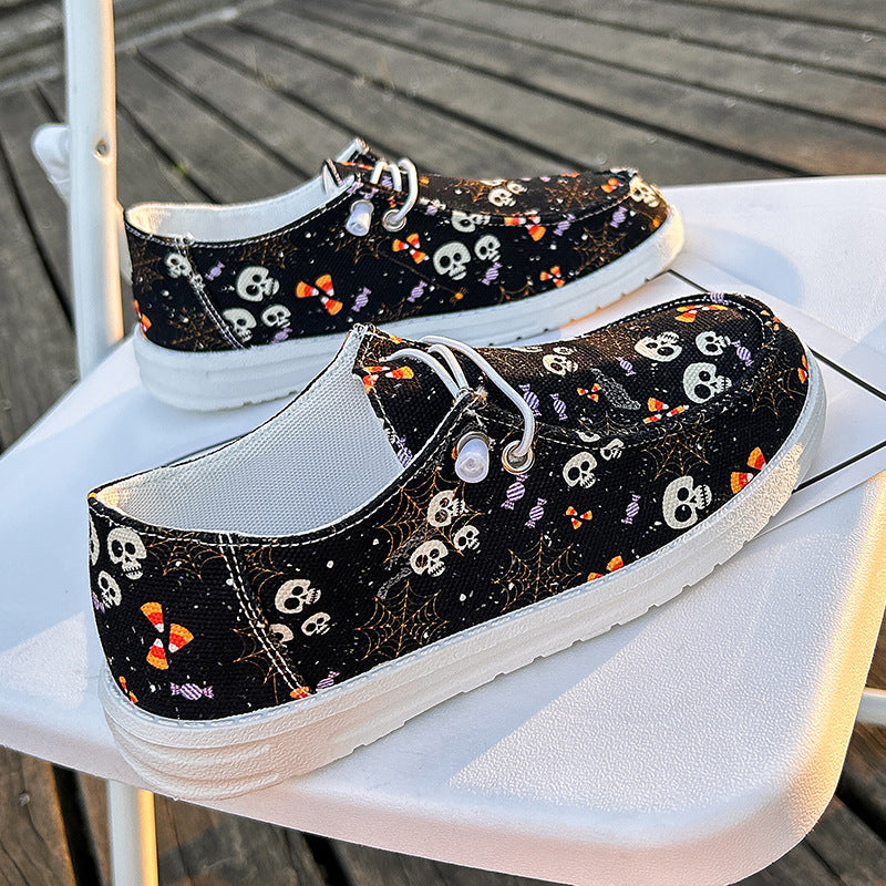Halloween Ghost Canvas Shoes
