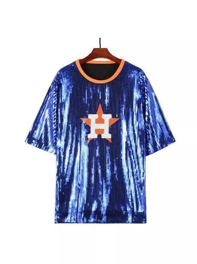 Game Day Football Team Sequin T-shirt
