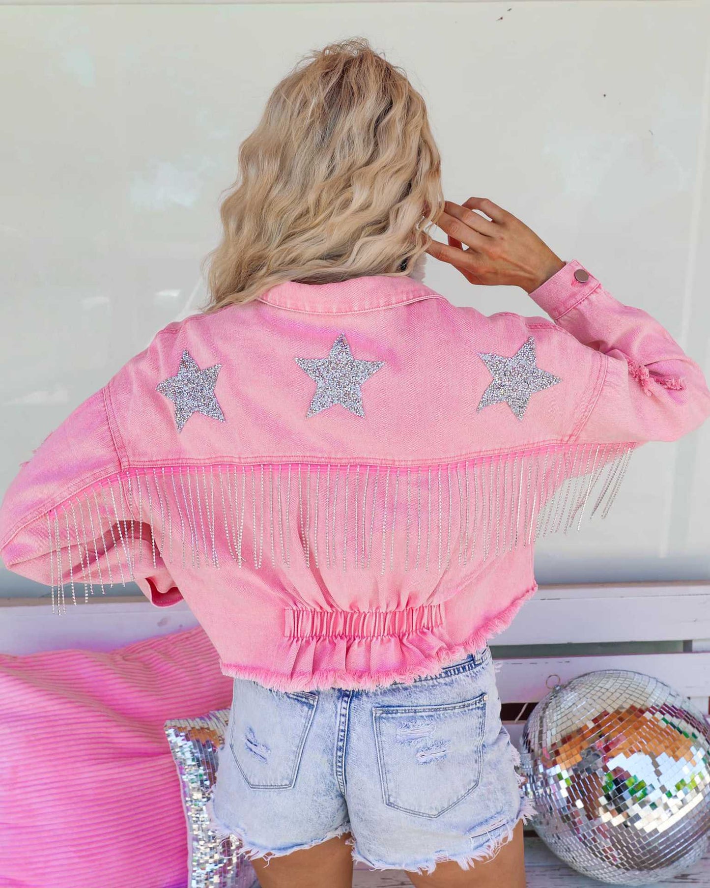 Women Western Fringe Jeans Jacket