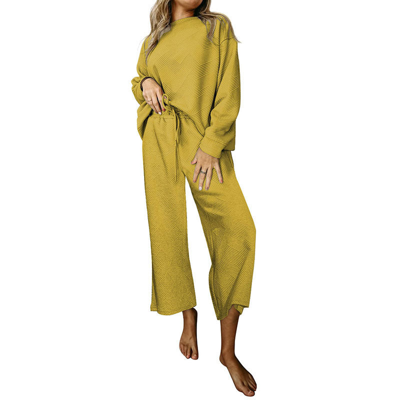 Ultra Loose Textured 2pcs Slouchy Outfit