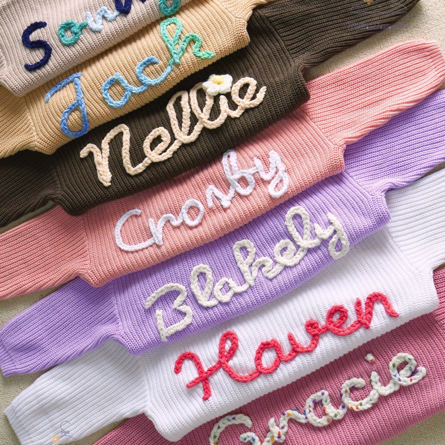 Custom Name - Embroidered Kids Sweaters