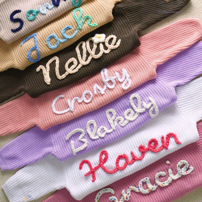 Custom Name - Embroidered Kids Sweaters