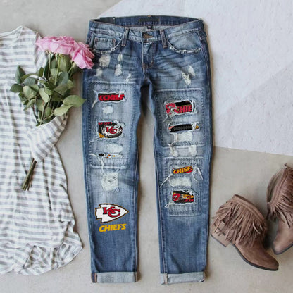Women NFL football jeans