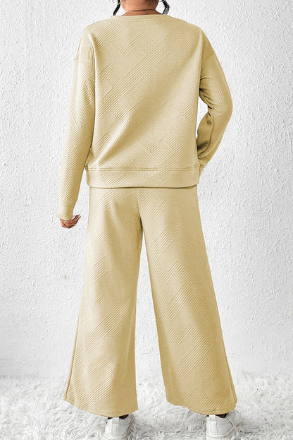 Ultra Loose Textured 2pcs Slouchy Outfit