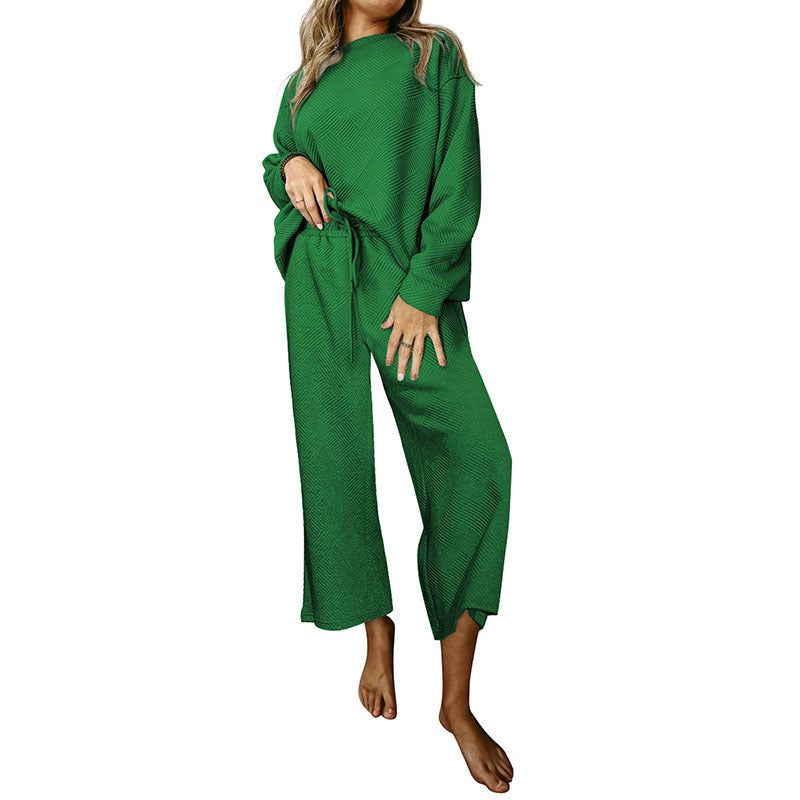 Ultra Loose Textured 2pcs Slouchy Outfit