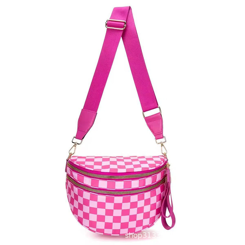 Women Checked Camo Crossbody Bag