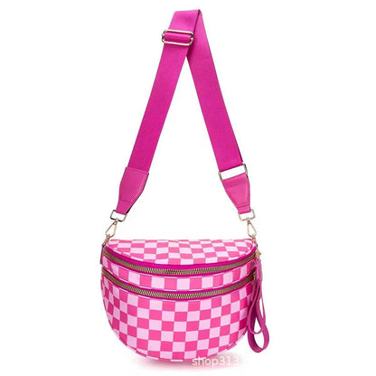 Women Checked Camo Crossbody Bag