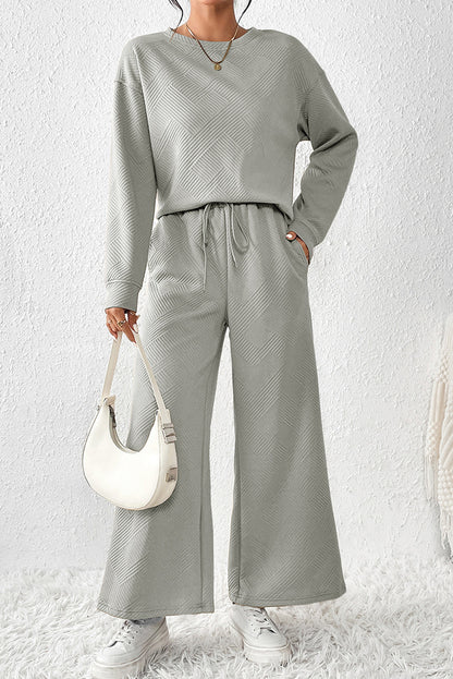 Ultra Loose Textured 2pcs Slouchy Outfit