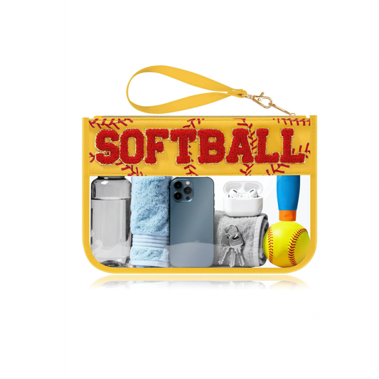 Baseball Clear Utility Letter Bags