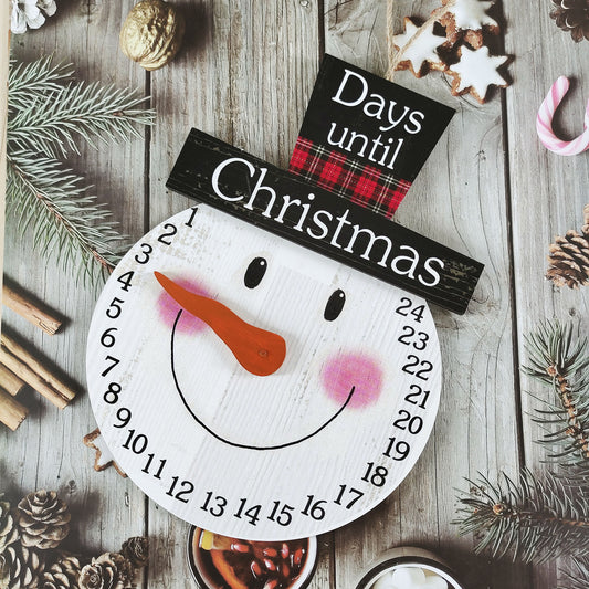 Christmas Santa Countdown Wooden Calendar