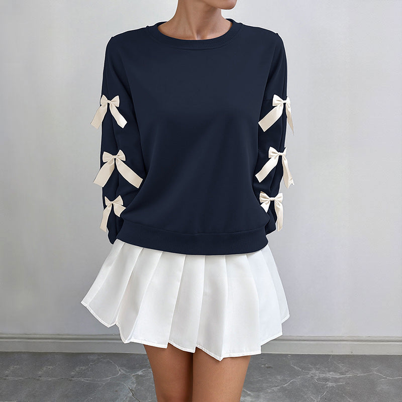 Women Christmas Bow Shirt