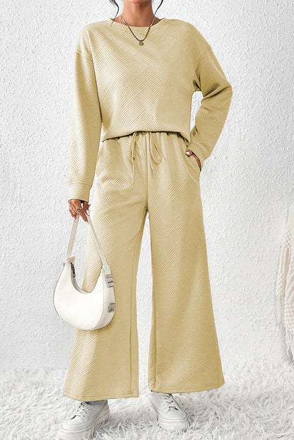 Ultra Loose Textured 2pcs Slouchy Outfit