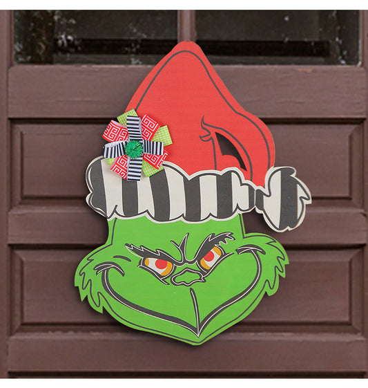 Grinch Christmas Door Hanger
