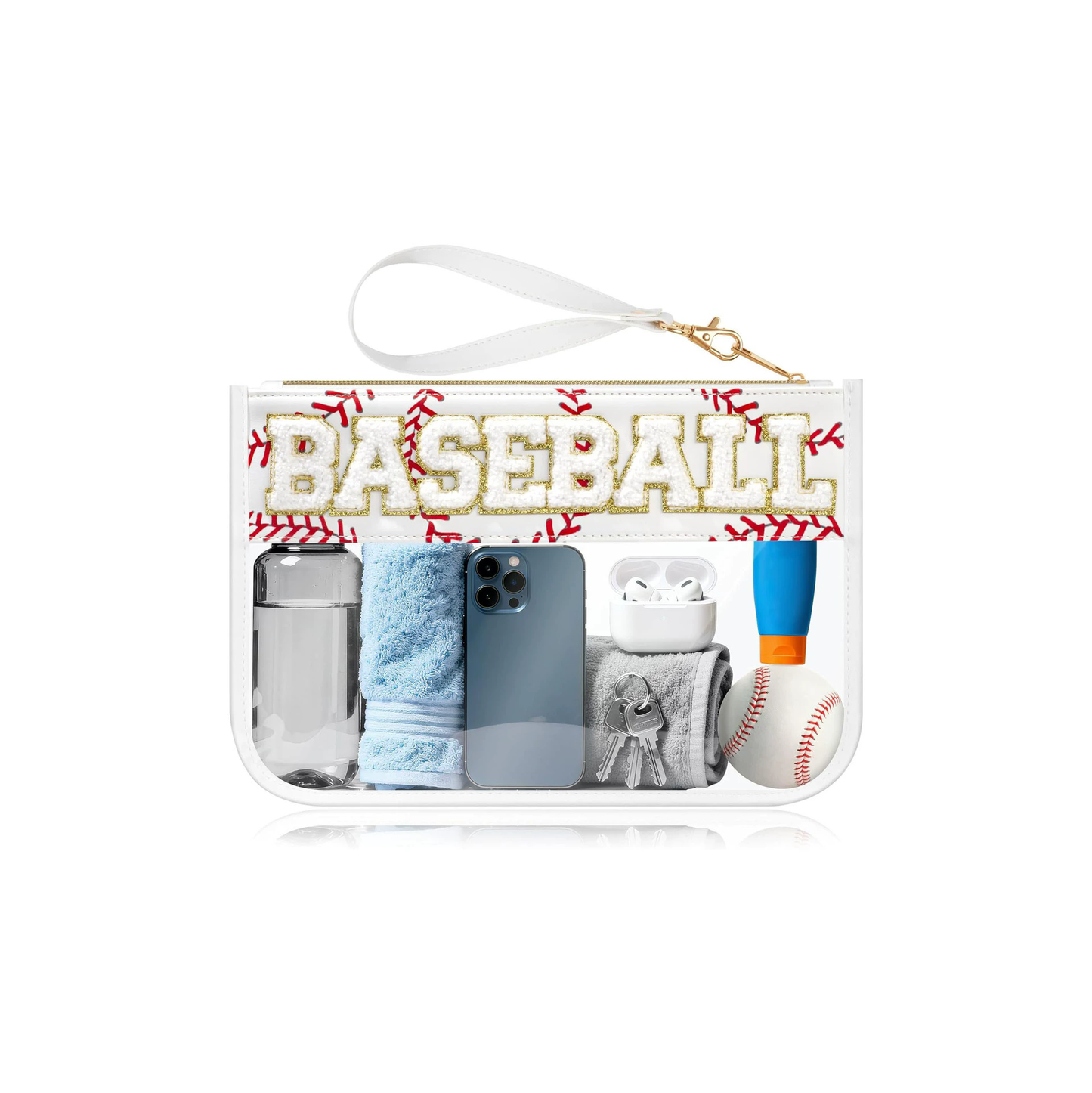 Baseball Clear Utility Letter Bags