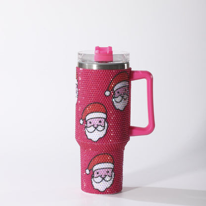40oz. Rhinestone Christmas Tumbler