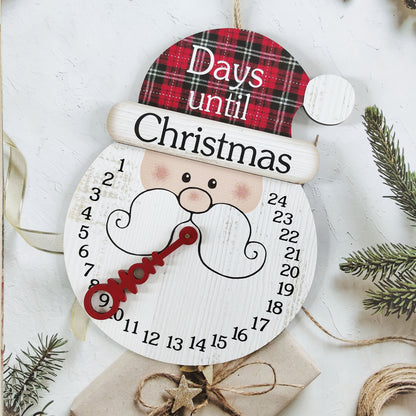 Christmas Santa Countdown Wooden Calendar
