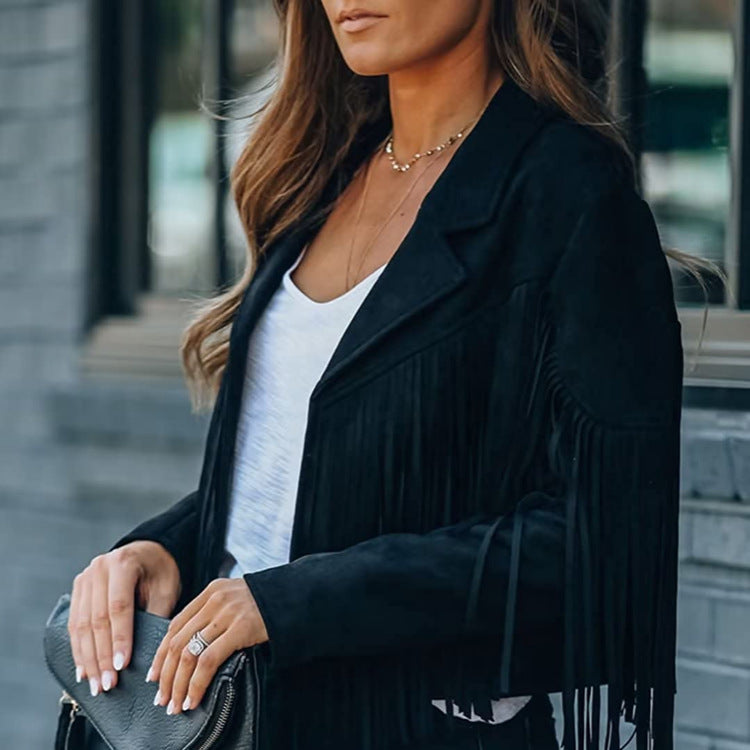 Women Fringe Short Jacket