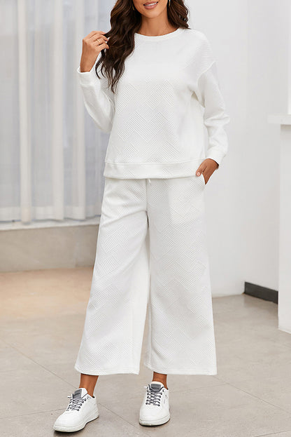 Ultra Loose Textured 2pcs Slouchy Outfit
