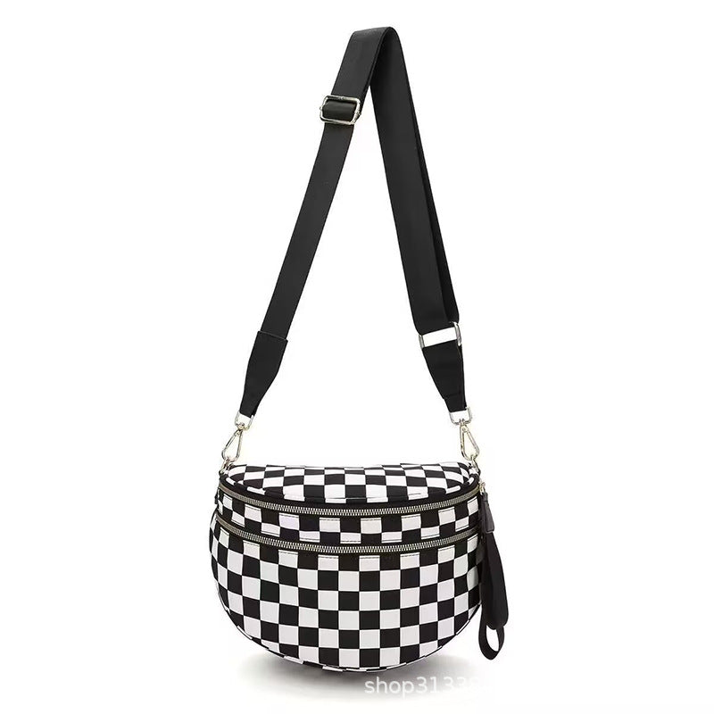 Women Checked Camo Crossbody Bag