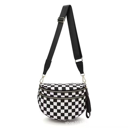 Women Checked Camo Crossbody Bag