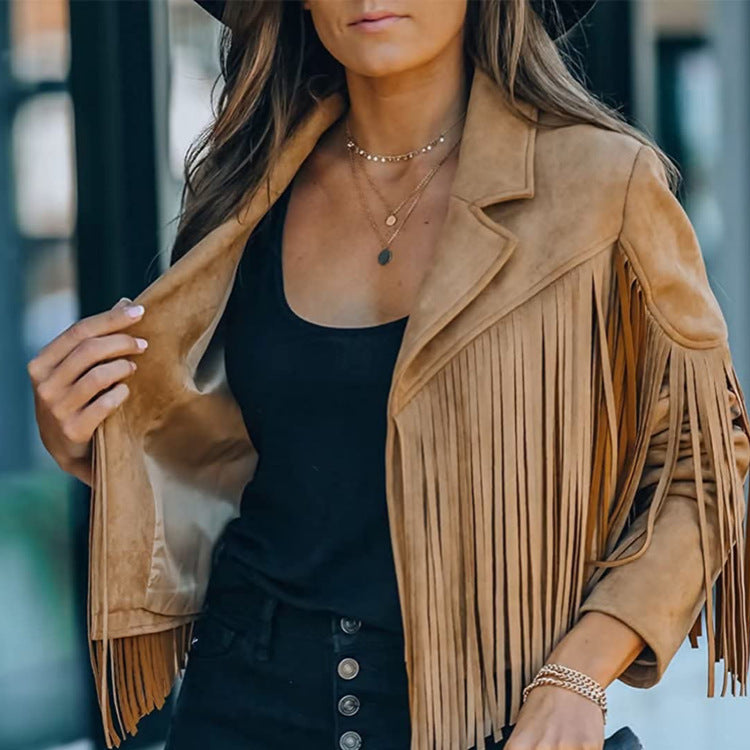 Women Fringe Short Jacket