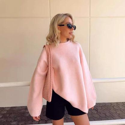 Round Neck Knitted Sweater