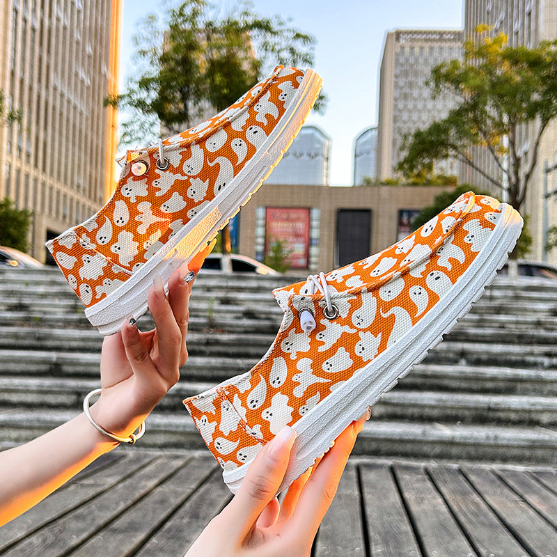Halloween Ghost Canvas Shoes